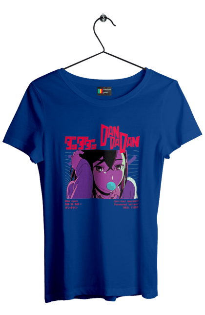 Футболка жіноча з принтом "Дандадан Момо Аясе". Dandadan, momo ayase, okarun, аніме, аясе, дандадан, манга, момо, момо аясе. 2070702