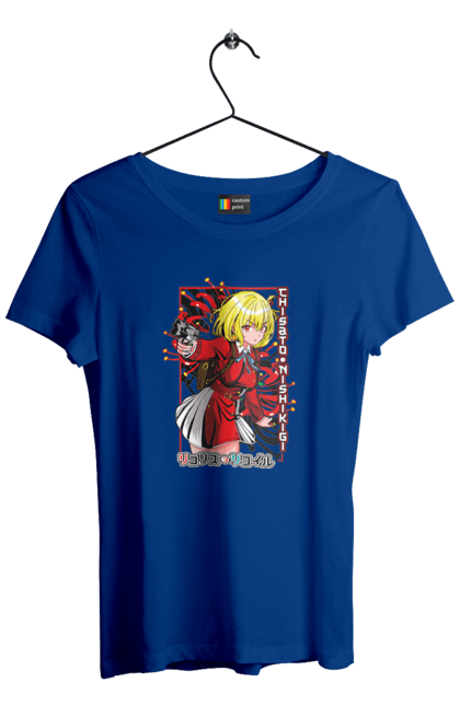 Women's t-shirt with prints Lycoris Recoil Chisato Nishikigi. Agent, anime, chisato nishikigi, lycoris recoil, manga. 2070702