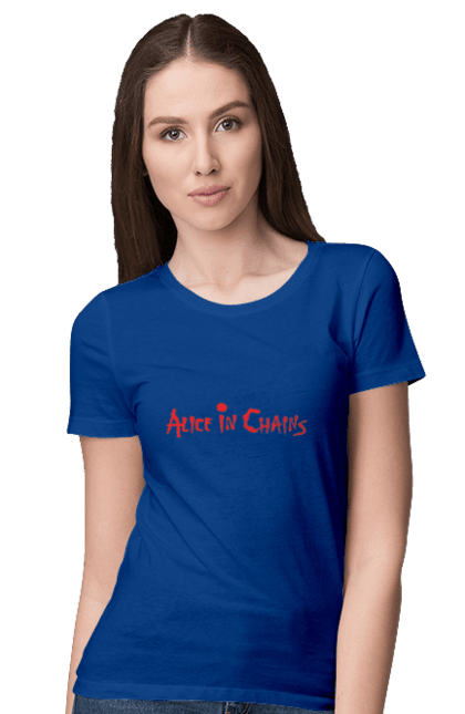 Women's t-shirt with prints Alice in Chains. Alice in chains, alternative metal, alternative rock, group, grunge, hard rock, music, rock, sludge metal. 2070702