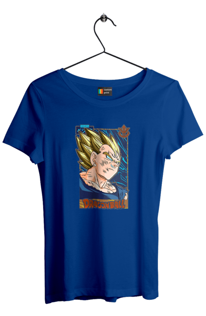 Футболка жіноча з принтом "Перли дракона Вегета". Anime, dragon ball, goku, majin vegeta, manga, vegeta, аніме, вегета, манга, перли дракона. 2070702