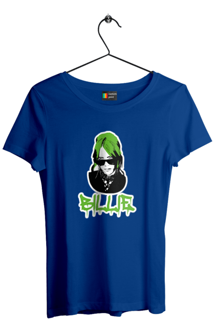 Футболка жіноча з принтом "Billie Eilish". Активістка, біллі айліш, мизукант, права, співачка, тварини. 2070702