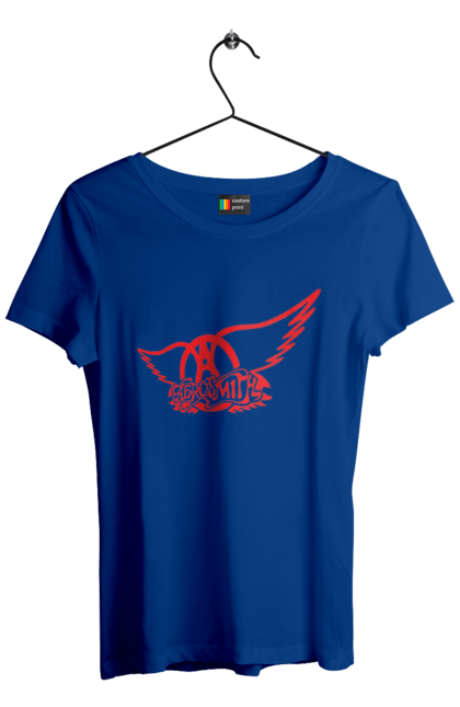 Women's t-shirt with prints Aerosmith. Aerosmith, blues rock, glam rock, group, hard rock, music, rock, rock`n`roll. 2070702