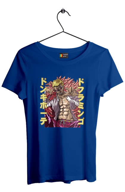 Women's t-shirt with prints One Piece Donquixote Doflamingo. Anime, donquixote doflamingo, heavenly yaksha, manga, one piece, straw hat pirates. 2070702