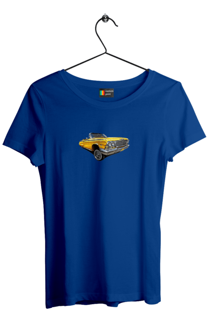 Women`s t-shirt with prints Car. Car, chevrolet, classic, impala, lowrider. 2070702