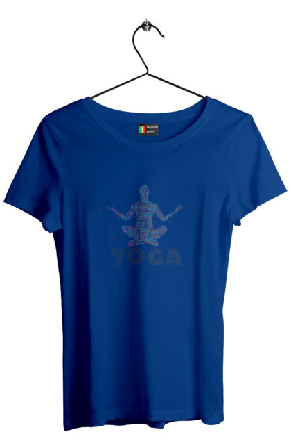 Футболка жіноча з принтом "YOGA". Веган, йога, медитація. CustomPrint.market