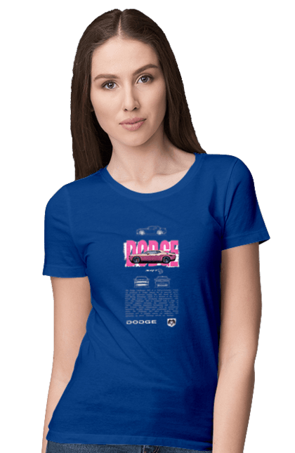 Women's t-shirt with prints Dodge. Automobile, car, challenger, chrysler, dodge, race. 2070702