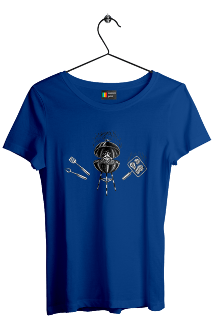 Women`s t-shirt with prints Barbecue Fry Meat. B-b-q, fry, meat. 2070702