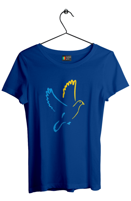 Футболка жіноча з принтом "Голуб миру". Голуб миру, мир, перемога україни, україна. 2070702