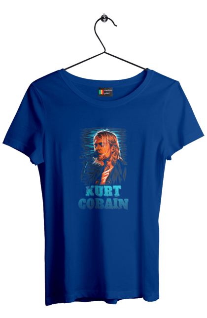 Women's t-shirt with prints Kurt Cobain. Cobain, group, kurt, kurt cobain, music, nirvana, rock. 2070702