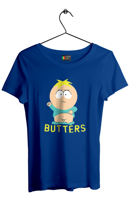 Футболка женская с принтом Южный Парк Баттерс. Butters, south park, баттерс, мультфильм, южный парк. 2070702