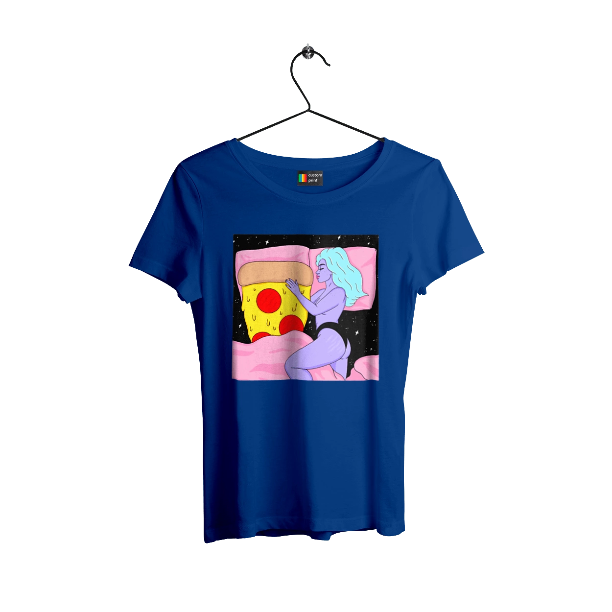 Purple Girl And Pizza