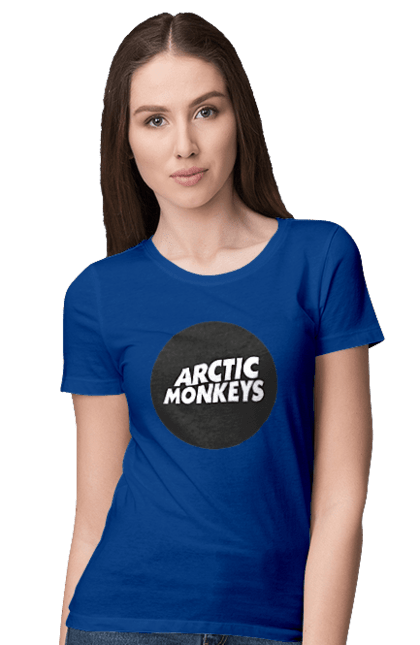 Women's t-shirt with prints Arctic Monkeys. Arctic monkeys, garage rock, group, indie rock, music, post-punk revival, psychedelic rock, rock. 2070702