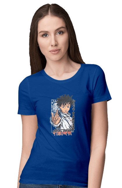 Women's t-shirt with prints Jujutsu Kaisen Yuta Okkotsu. Anime, dark fantasy, jujutsu kaisen, magic battle, manga, mystic, yuta, yuta okkotsu. 2070702