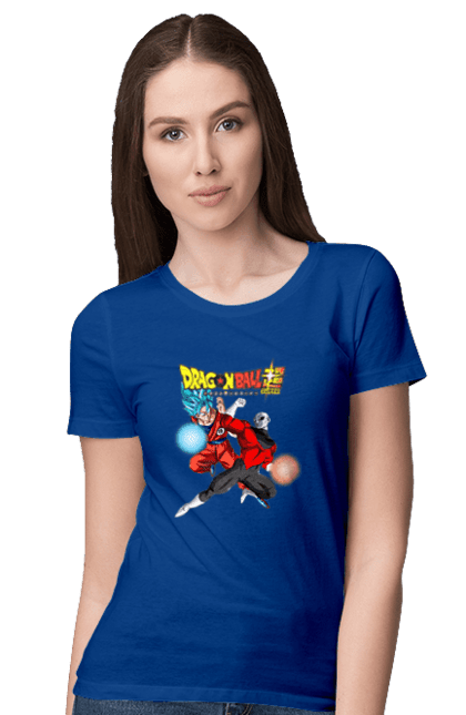 Women's t-shirt with prints Dragon Ball Son Goku. Anime, dragon ball, goku, manga, son goku, tv series. 2070702