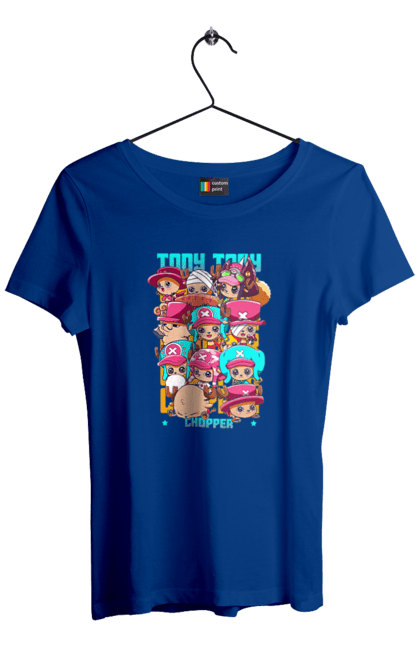 Women's t-shirt with prints One Piece Tony Tony Chopper. Adventures, anime, fantasy, light novel, manga, one piece, tony tony chopper, tv series. 2070702