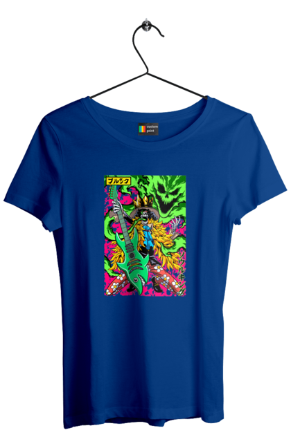 Women`s t-shirt with prints One Piece Brook. Anime, brook, manga, one piece, soul king, straw hat pirates. 2070702