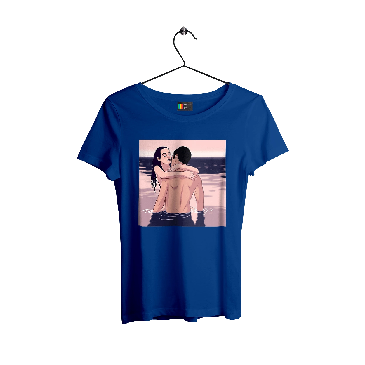 Couple Hugging In The River