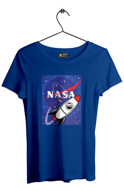 Women's t-shirt with prints NASA. Aeronautics, astronautics, aviation, nasa, research, rocket, science, space, technologies, usa. 2070702