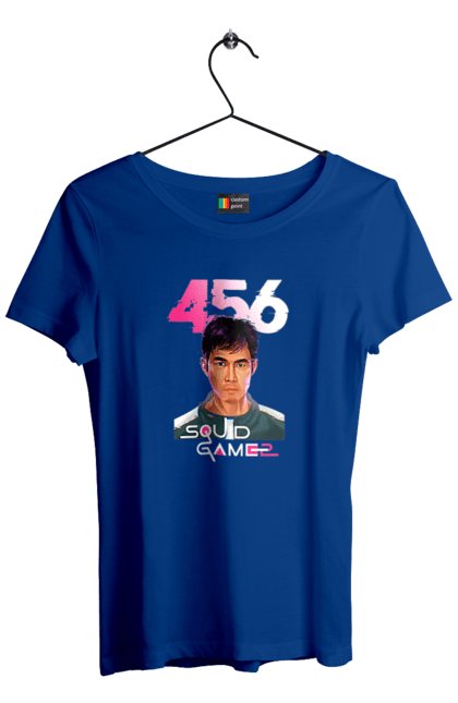 Women`s t-shirt with prints Squid Game Seong Gi hun. 456, netflix, player 456, seong gi hun, seong gi-hun, squid game, tv series. 2070702