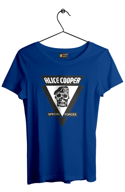 Women's t-shirt with prints Alice Cooper. Actor, alice cooper, hard rock, heavy metal, musician, rock, rock musician. 2070702