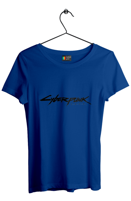 Футболка жіноча з принтом "Cyberpunk 2077". Cyberpunk 2077, playstation, ps5, xbox, гра, комп`ютерна гра. ART принт на футболках