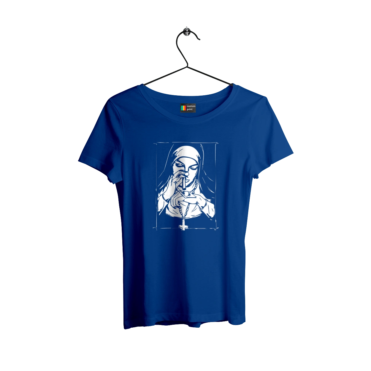 Монашка нюхает порошок