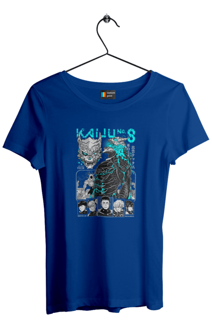 Women's t-shirt with prints Kaiju № 8 Kafka Hibino. Anime, hibino kafka, kafka hibino, kaiju, kaiju 8, kaiju 8, kaiju № 8, manga. 2070702