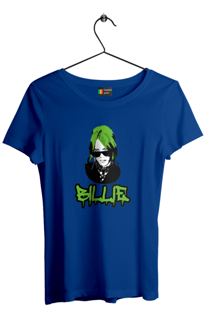 Футболка жіноча з принтом "Billie Eilish". Активістка, біллі айліш, мизукант, права, співачка, тварини. 2070702