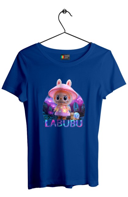 Футболка жіноча з принтом "Лабубу". Брелок лабубу, іграшка лабубу, лабубу, лабубу кока кола, лялька лабубу, мерч лабубу, мила, рожева лабубу, смішна лабубу. 2070702