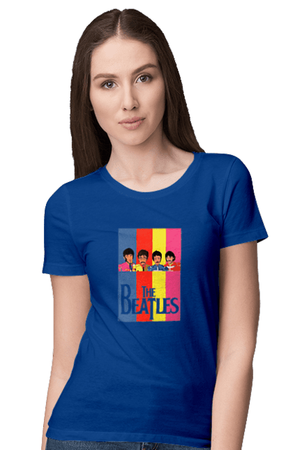 Women's t-shirt with prints The Beatles. Beatles, george harrison, john lennon, liverpool four, music, paul mccartney, ringo starr. 2070702