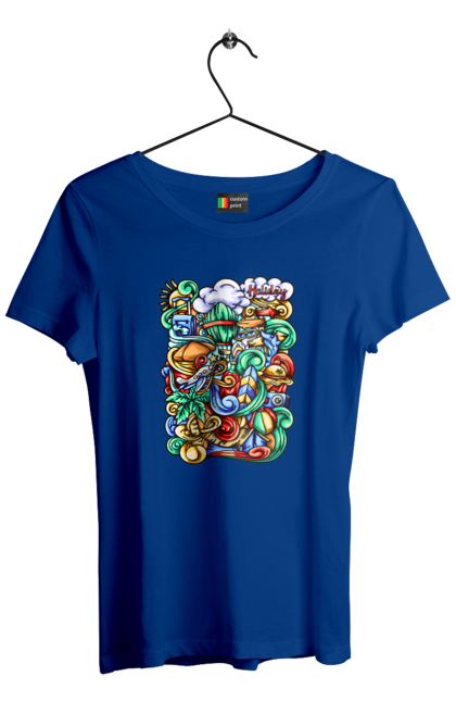 Women`s t-shirt with prints Holidays rest art. Beach, sea, summer, travel, vacation. 2070702