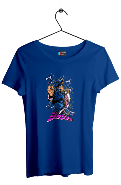 Women's t-shirt with prints JOJO Jotaro. Anime, jojo, jojo`s bizarre adventure, jojo’s bizarre adventure, jotaro, jotaro kujo, manga. 2070702