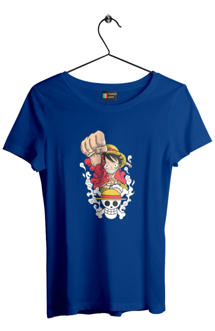 Women's t-shirt with prints One Piece Luffy. Anime, luffy, manga, monkey de luffy, one piece, pirates. 2070702