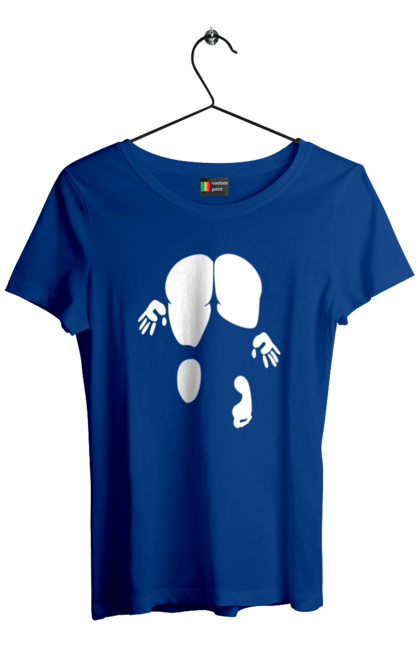 Women`s t-shirt with prints Girl view from behind. Cool, girl doggy style, humor, rear view, vulgar, young woman. 2070702