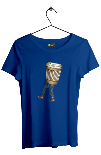 Футболка жіноча з принтом "Людина Кава". Кава. 2070702