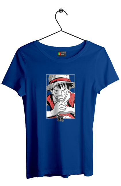 Women's t-shirt with prints One Piece Luffy. Anime, luffy, manga, monkey de luffy, one piece, pirates. 2070702