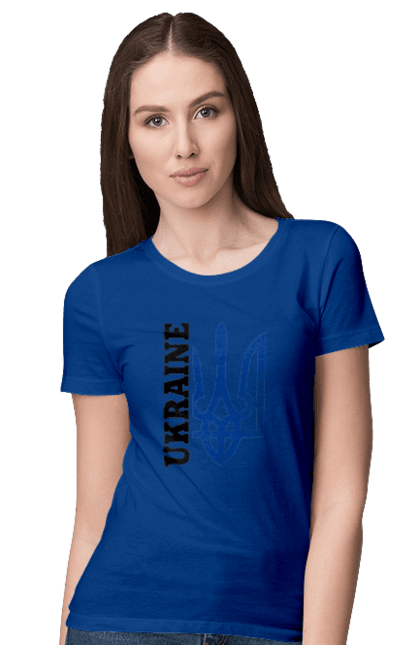 Футболка жіноча з принтом "Герб України". Герб, україна. 2070702
