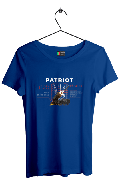 Футболка жіноча з принтом "Patriot". Caesar, himars, patriot, залужний, зброя. 2070702