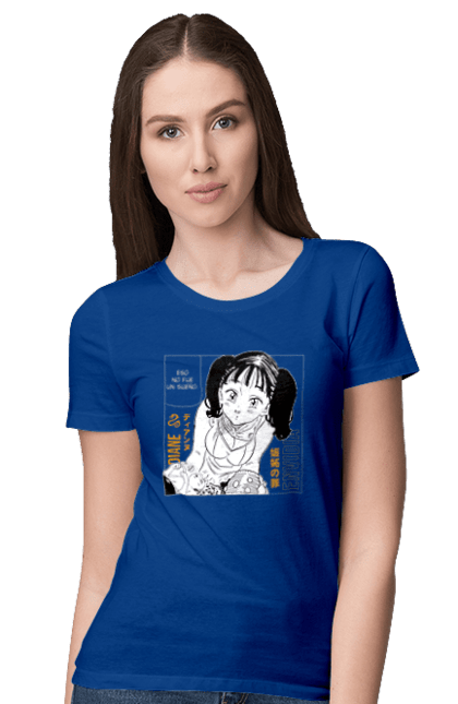 Women's t-shirt with prints Seven Deadly Sins Diane. Adventures, anime, comedy, diana, diane, fantasy, manga, seven deadly sins. 2070702