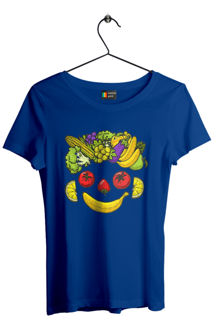 Women`s t-shirt with prints Hls Smile. Healthy, smile, vegetable. 2070702
