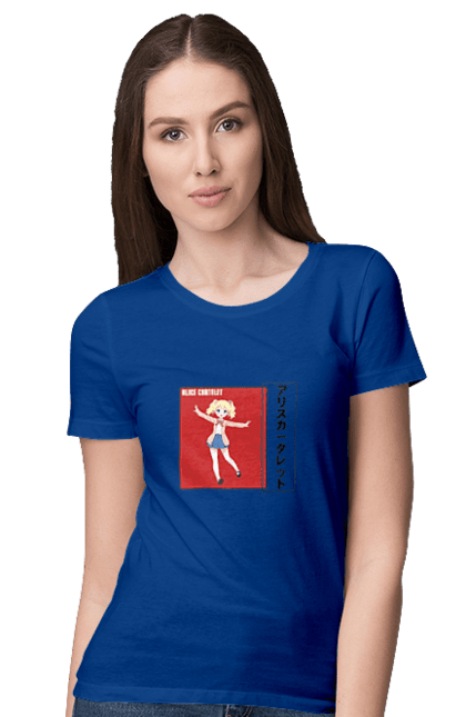 Women's t-shirt with prints Kiniro Mosaic Alice Cartelet. Alice, alice cartelet, anime, gold mosaic, kiniro mosaic, kinmoza, manga. 2070702