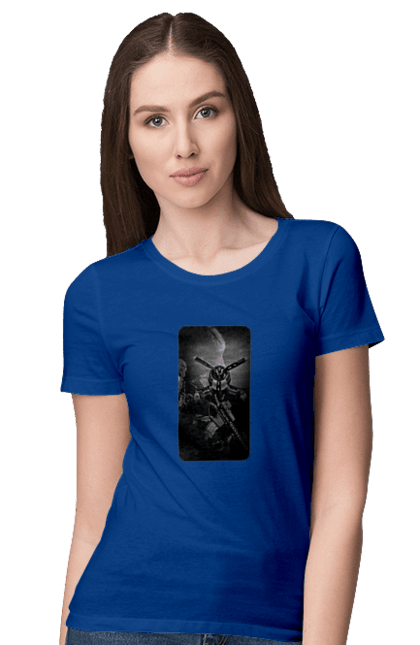 Футболка жіноча з принтом "Слава зсу". Гвинтівка, зброя, літак, перемога, солдат, україна. 2070702