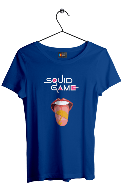 Women`s t-shirt with prints Squid Game. Dalgona, netflix, squid game, sugar honeycombs, tv series. 2070702