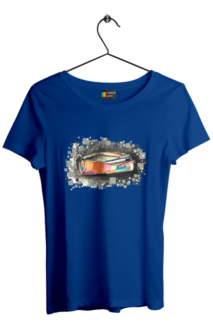 Women`s t-shirt with prints Pencil case Author's drawing. Exclusive, free hand, pen, pencil, pencil case, picture, school, stationery. 2070702