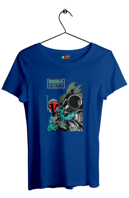 Women's t-shirt with prints Boba Fett. Bob fett, boba fett, clone, head hunter, star wars. 2070702