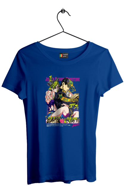 Women's t-shirt with prints JOJO Jolyne Cujoh. Anime, jojo, jojo`s bizarre adventure, jojo’s bizarre adventure, jolyne cujoh, manga. 2070702