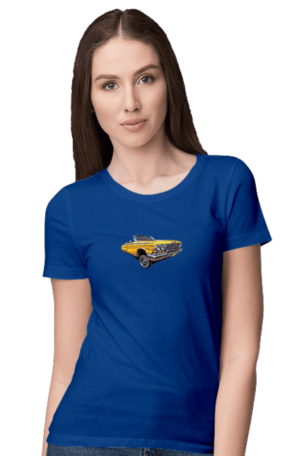 Women`s t-shirt with prints Car. Car, chevrolet, classic, impala, lowrider. 2070702