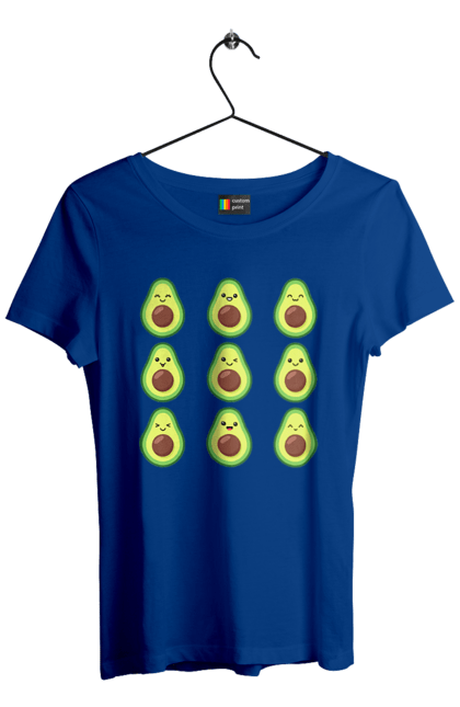Футболка жіноча з принтом "Настрій Авокадо". Авокадо, емоції, їжа. 2070702