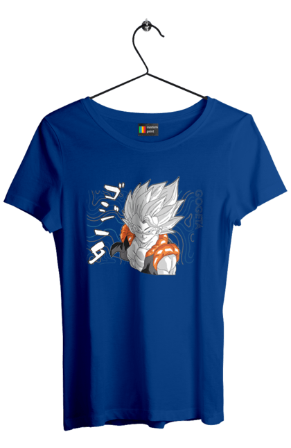 Футболка жіноча з принтом "Перли дракона Гогета". Dragon ball, gogeta, manga, аніме, гогета, гоку, манга, перли дракона. 2070702