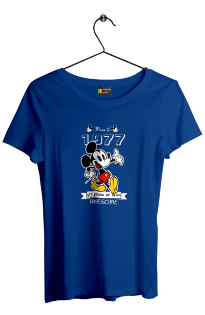 Футболка женская с принтом Микки Маус. Mickey mouse, дисней, микки, микки маус, мультфильм. 2070702